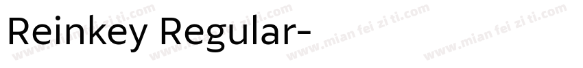 Reinkey Regular字体转换